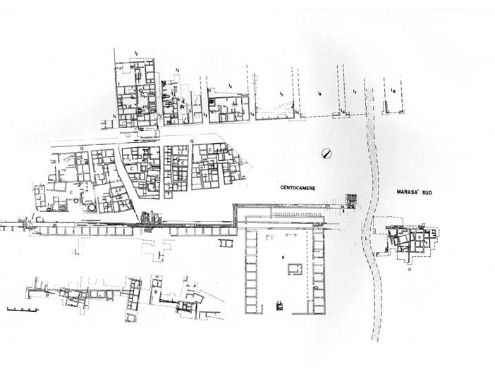 Figure 3: Plan of the Centocamere region of Locri Epizephyrii. (From Barra Bagnasco 1992, reprinted with permission.)