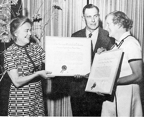 Bronze Medal Citations to Charles Claus Bahrenburg and Elizabeth Eckman Kelius