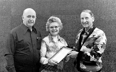 Bronze Medal Award Certificate to George and Marie Betts