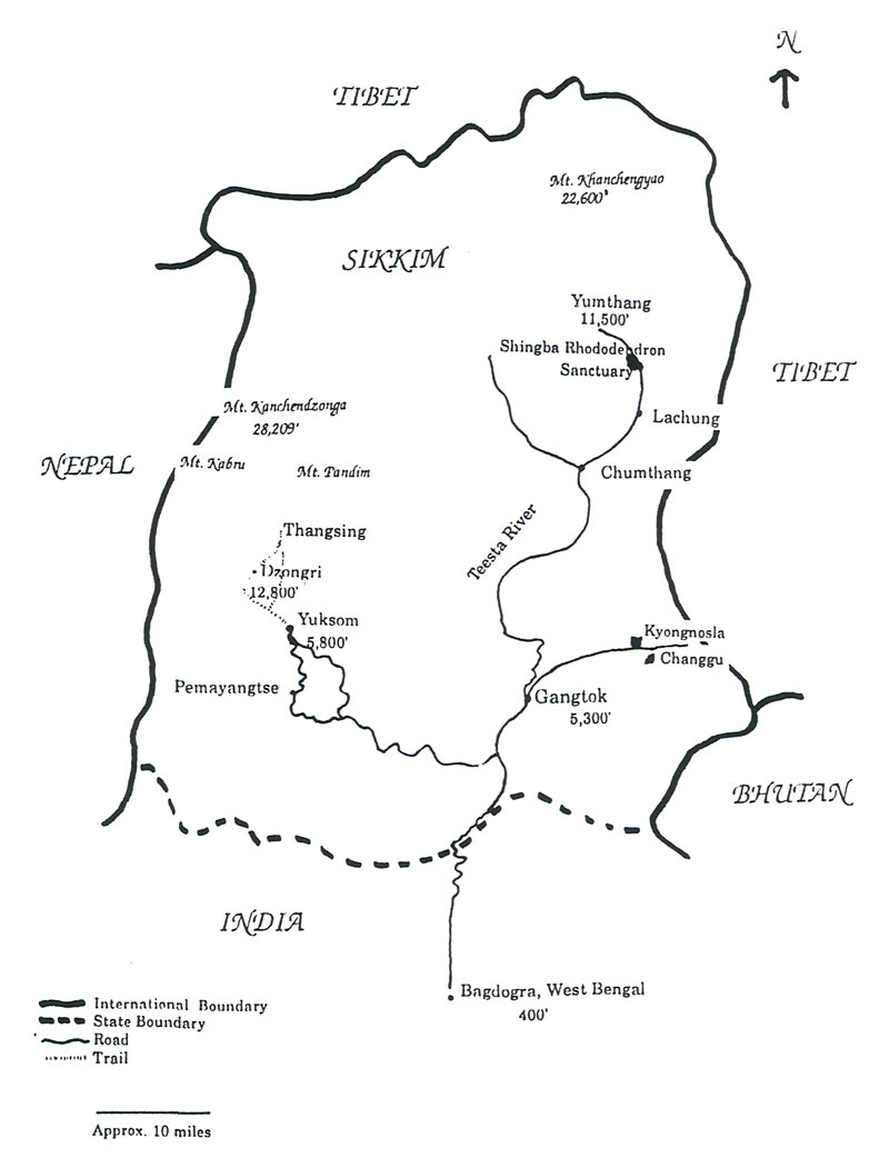 Sikkim Tour Map