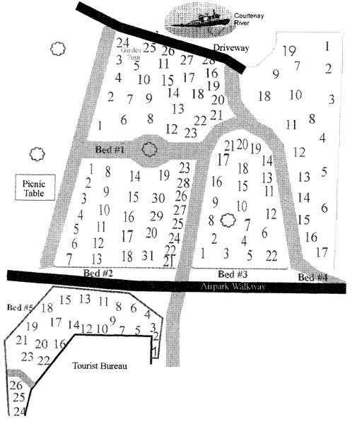 Comox rhododendron Garden map