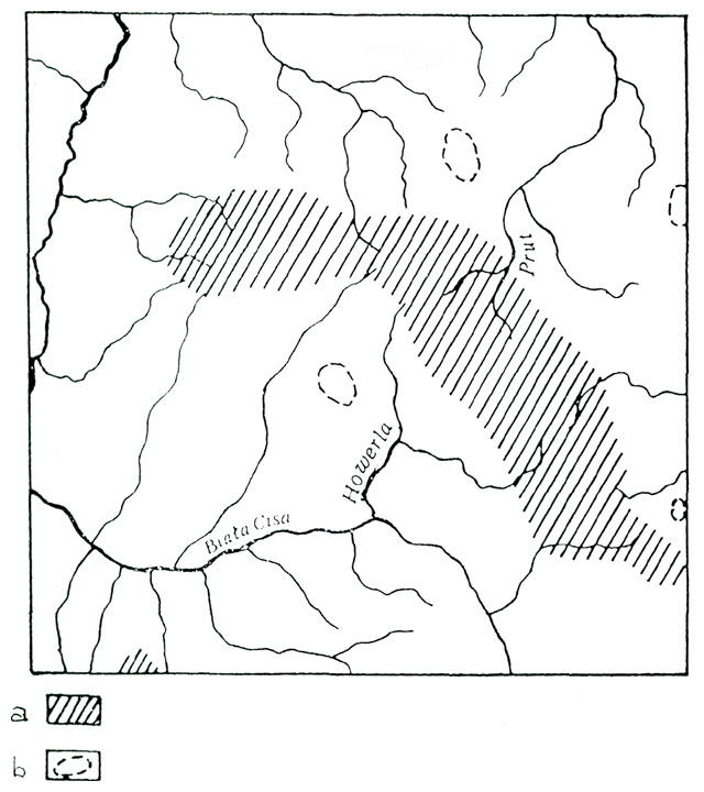 Fig. 4. Range of R. myrtifolium in Eastern
Carpathian Mountains