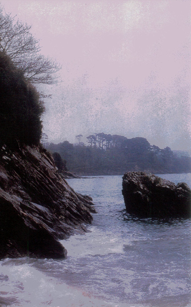 Helford estuary during a storm at Trebah