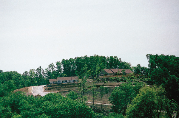 Mountain homes where native vegetation was cleared.