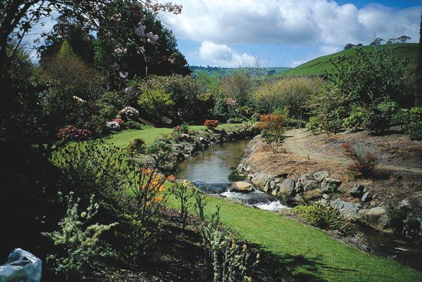 The small stream was controlled by
lining it with rocks.