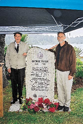 Bill Dale and Mike Stewart at the
George Fraser Memorial.