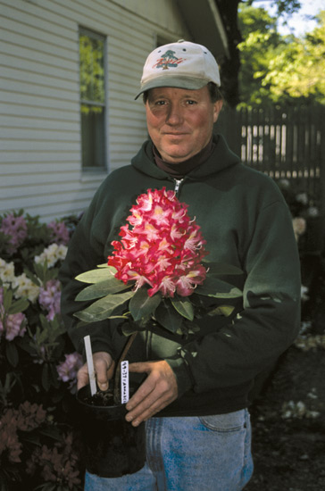 Chris Trautmann with ‘Fire Mountain’.