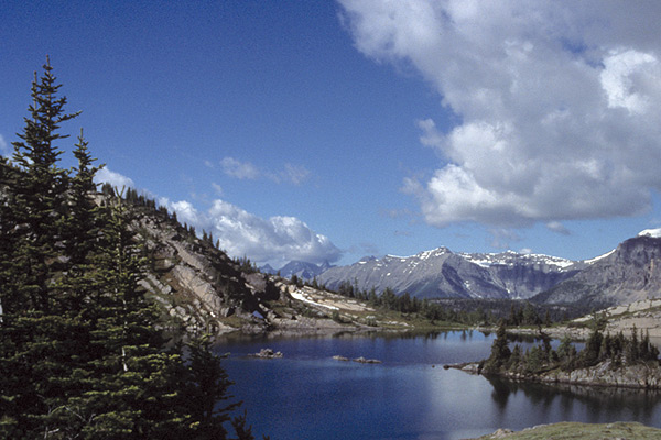 Rock Island in Sunshine Meadows, approximately
west/northwest of Banff in Canadian Rockies Front Range.