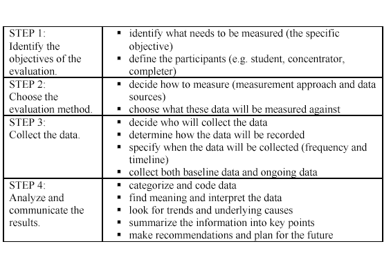 Four-step Approach to Planning and Conducting an Evaluation